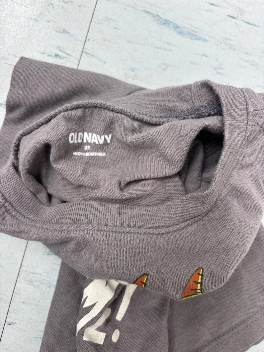 Old Navy Gray Tee with Green Monster Truck Graphic